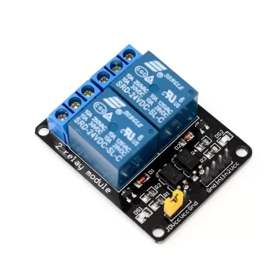24V 2-Channel Relay Module with optocoupler