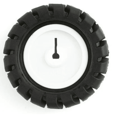 42 Mm White Wheel With Black Rubber For N20 Motors
