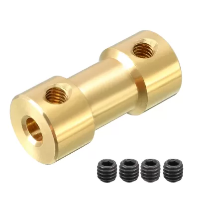 3.175 to 3.175mm/4mm/5mm mm Copper Rigid Coupling Gear Notor Shaft Coupler Airplane Model Connector 3mm to 3mm Solid Adapter
