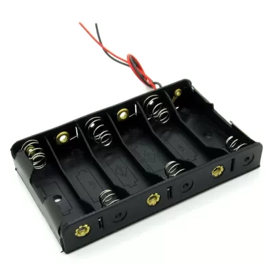 6AA Batteries Storage Box Holder