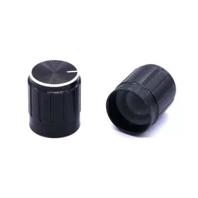Fine aluminum knob for Potentiometer – Black