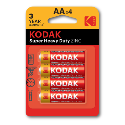 AA Kodak Battery 4pcs zinc