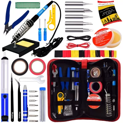 Soldering Iron Kit – 60W Adjustable Temperature with Soldering Tools