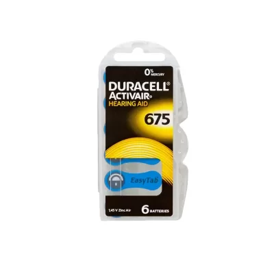 Hearing Aid Duracell Battery size 675 Zinc Air – 6pcs