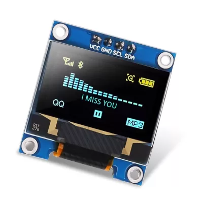 0.96 inch OLED Screen with I2C IIC Interface (Blue and yellow)