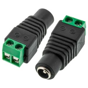 Female DC Power adapter - 2.1mm plug to screw terminal