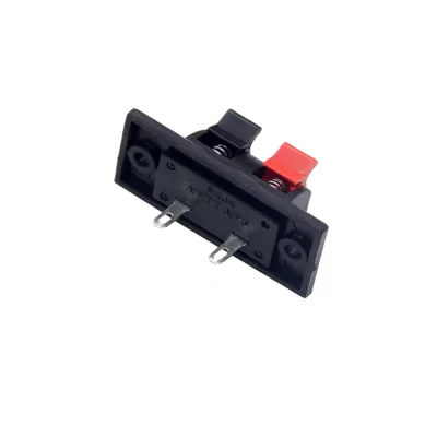 2 Positions Connector Terminal Push in Jack Spring Load Audio Speaker Terminals 45 x 21 x 18mm