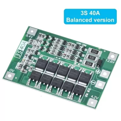 3S 40A BMS Lithium Battery Protection Board 11.1V 12.6V Balance version