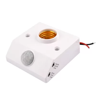 E27 Socket PIR Auto Human Motion Sensor Infrared Detector Bulb Base Holder