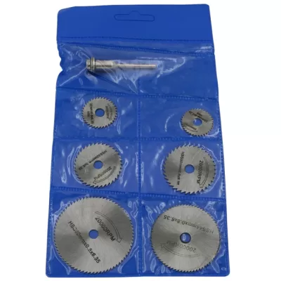 Mini HSS Circular Saw Blade Rotary Tool Discs with Mandrel Rod 3.2mm 22/25/32/35/44/50*0.8*6.35mm