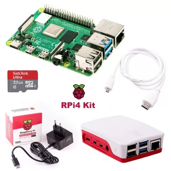 Raspberry Pi 4 Model B 1GB KIT - ORIGINAL - وصلة - Waslleh