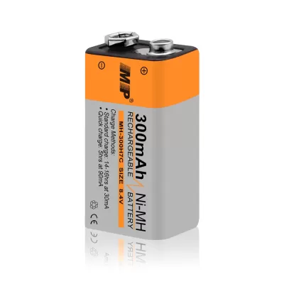 Nickel-Cadmium (Ni-CD) Battery 9v 300mAh Rechargeable