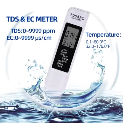 3 In 1 Water Quality Tester TDS EC & Temperature Meter