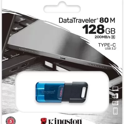 Kingston DataTraveler 80 128GB USB3.2 Type-C Flash Drive memory