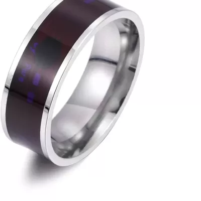 NFC Smart Ring – Silver purple – size 12