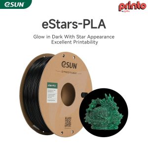 eSUN eStars-PLA Twinkle Shining 1.75mm 3D Filament 1KG Galaxy Black