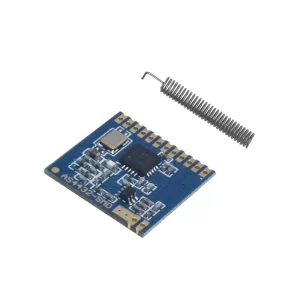 Mini SI4432 Remote Wireless Transceiver Communication Module 400-510MHZ + Spring Antenna, Distance 1000m