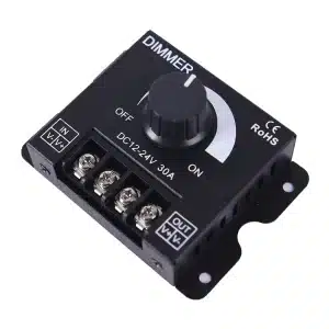 LED Dimmer Adjustable Brightness Lamp Bulb Strip Driver 30A DC 12V 24V 360W