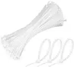 Self-locking Nylon Cable Ties 20cm 100pcs - WHITE
