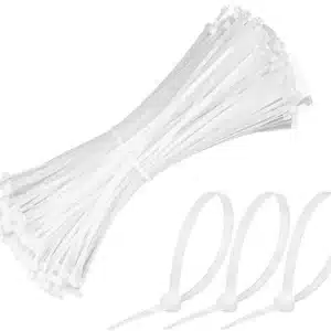 Self-locking Nylon Cable Ties 20cm 100pcs - WHITE