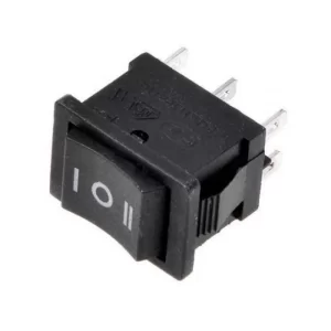 KCD1-103 ON OFF ON 3Pin 6A 250V Black Button Rocker Switch 15*21MM
