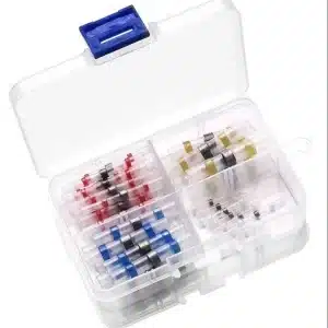 Solder Seal Heat Shrink Butt Connectors Terminals Electrical Waterproof Insulated Marine Automotive Copper(20Red 15Blue 10White 5Yellow)