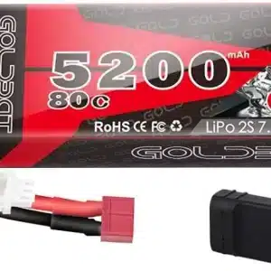7.4v 5200mAh Li-Po Battery 80c T-Plug GoldBet