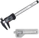 0-150mm Carbon Fiber Digital Caliper 6-inch with Plastic Box