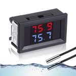 RED DC 12V Mini Digital LED Thermometer for Car