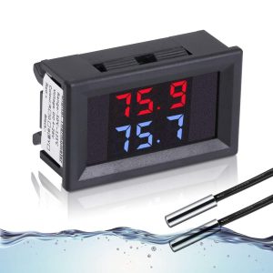 RED DC 12V Mini Digital LED Thermometer for Car