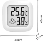 Mini Thermometer Hygrometer Indoor Thermometer Room Temperature Gauge Monitor Meter with Smiley design