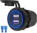 Dual Car USB Charger Socket 12V 24V 4.2A Fast Charging