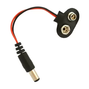9V battery snap with male DC jack
