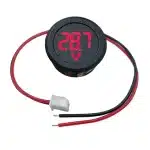 30mm Open Hole Diameter Mini LED Digital Battery Voltage Voltmeter DC 4-100V 2 wires with Reverse Connection Protection RED LED