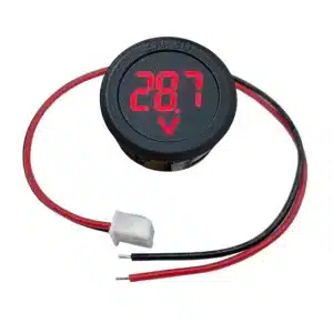 30mm Open Hole Diameter Mini LED Digital Battery Voltage Voltmeter DC 4-100V 2 wires with Reverse Connection Protection RED LED