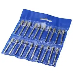 20 Pcs 3mm Shank Diamond Grinding Bits Head Mounted Burr Point Set For Jade Jewelry, Stone, Ceramic Grinding/ Carving/ Polishing