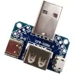 USB adapter board Male to female to microUSB to header / Type-C 4P 2.54mm straight plug