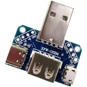 USB adapter board Male to female to microUSB to header / Type-C 4P 2.54mm straight plug