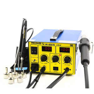 MECHANIC HK-8507D Soldering Station Hot Air Gun SMD Rework station 2-in-1 with Smoking/suction Pen