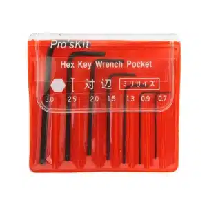Pro'skit 7Pcs Miniature L Shaped Hex Key Set(0.7,0.9,1.3,1.5,2,2.5,3mm) 8PK-022