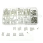 250pcs 2.54mm XH2.54 2/3/4 pin Connector plug + straight needle + terminal socket kit