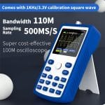 FNIRSI-1C15 2.4" Display Handheld Digital Oscilloscope 500MS/s Sampling Rate 110MHz Analog Bandwidth Support Waveform Storage