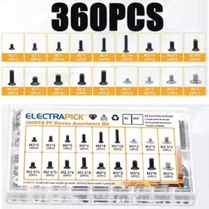 360pcs M2 M2.5 M3 screw kit