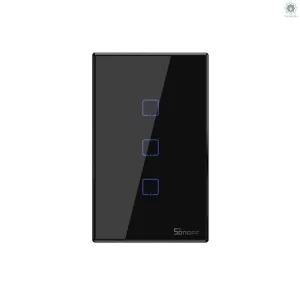 Sonoff Wi-Fi Smart Wall Magic 3 Switches Black