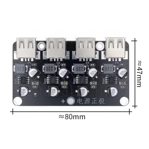 QC3.0 QC2.0 USB DC-DC Buck Converter Charging Step Down Module 6-32V 9V 12V 24V to Fast Quick Charger Circuit Board 3V 5V 12V Four Channel