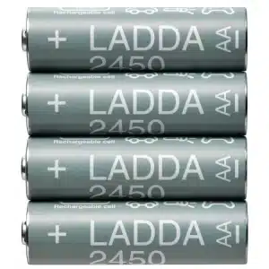 RECHARGEABLE LADDA BATTERIES 2450MAH (R6 AA 1.2V) - MADE IN JAPAN (One Battery)