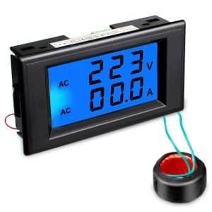 D69-2042 LCD Display AC80-300V 100A Voltmeter Ammeter Panel Meter