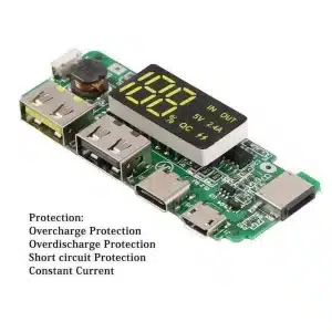 LED Dual USB 5V 2.4A Micro/Type-C USB Mobile Power Bank 18650 Charging / Lithium Battery Charger Board Circuit Protection V6.0