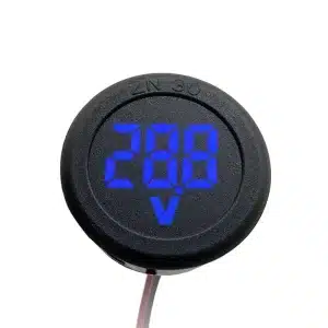 30mm Open Hole Diameter Mini LED Digital Battery Voltage Voltmeter DC 4-100V 2 wires with Reverse Connection Protection BLUE LED