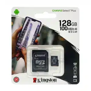 Kingston micro SD Memory Card 128GB Canvas Select Plus 100MB/S A1 C10 + ADP